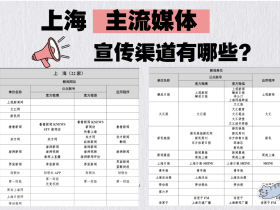 上海主流媒体宣传渠道有哪些?